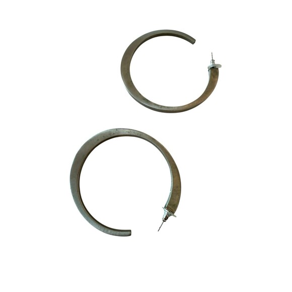 Kendra Scott Avi Hoop Earrings Rhodium-Plated Brass | Classic Silver Tone - Picture 2 of 8